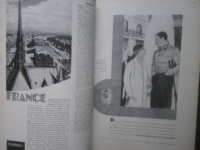 1933年 VANITY FAIR ミゲル・コバルビアス 表紙 Covarrubias/エドワード・スタイケン/アンリ・マティス/ポール・ギャリコ/アンティーク広告_画像4