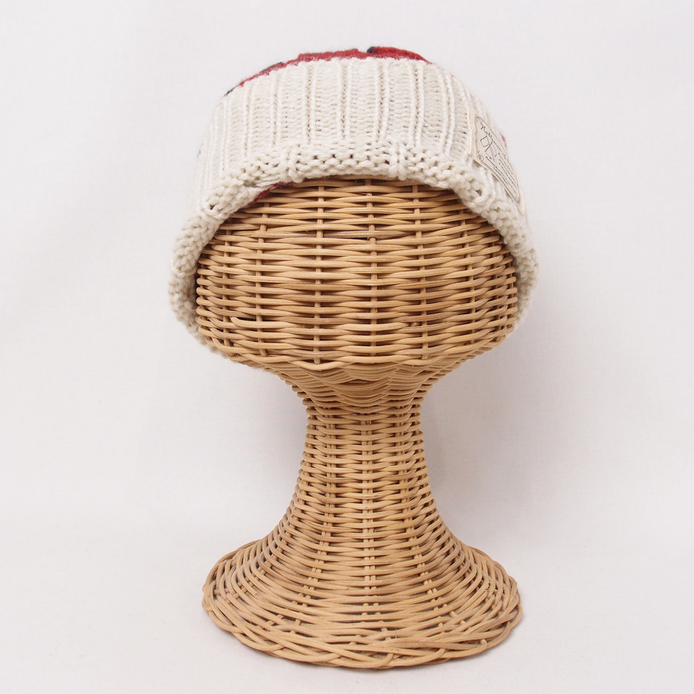 nobleman of knit アクリル ケーブルニット ボンボンニット帽_画像2
