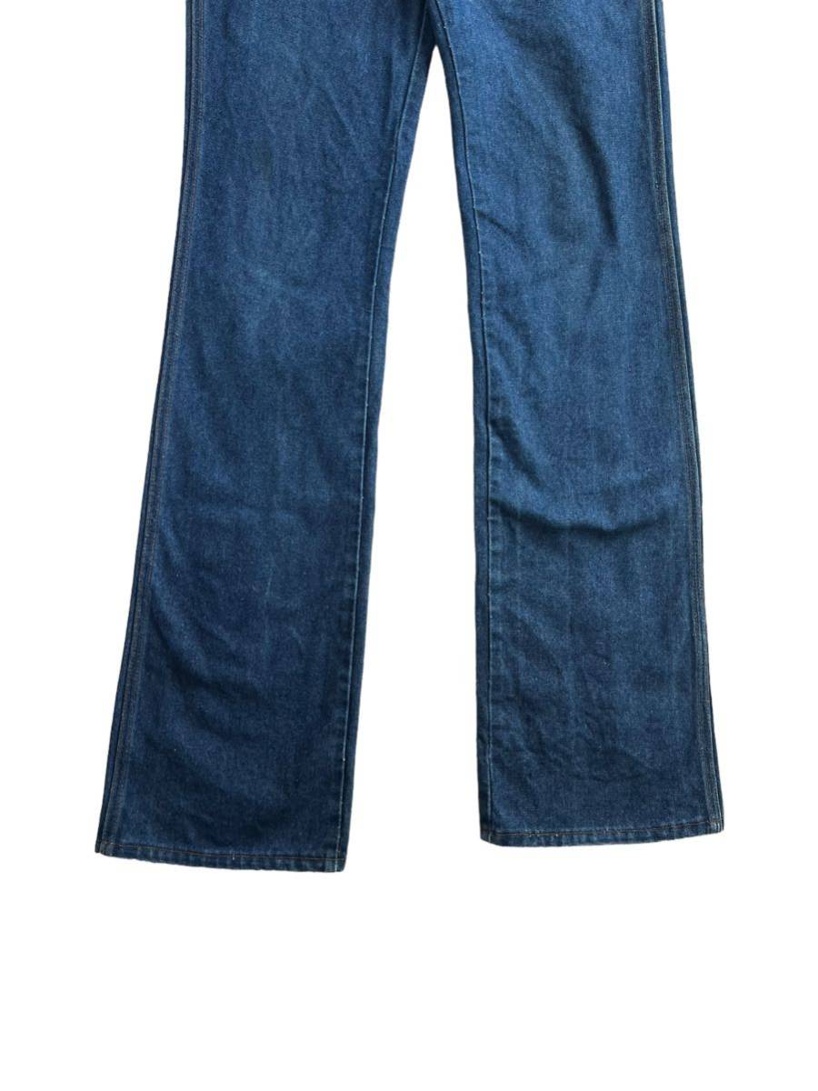 【1970s】Wrangler ビンテージ 黒タグ ラングラー フレアデニム パンツ Scovilジップ USA製 古着 ヒッピー