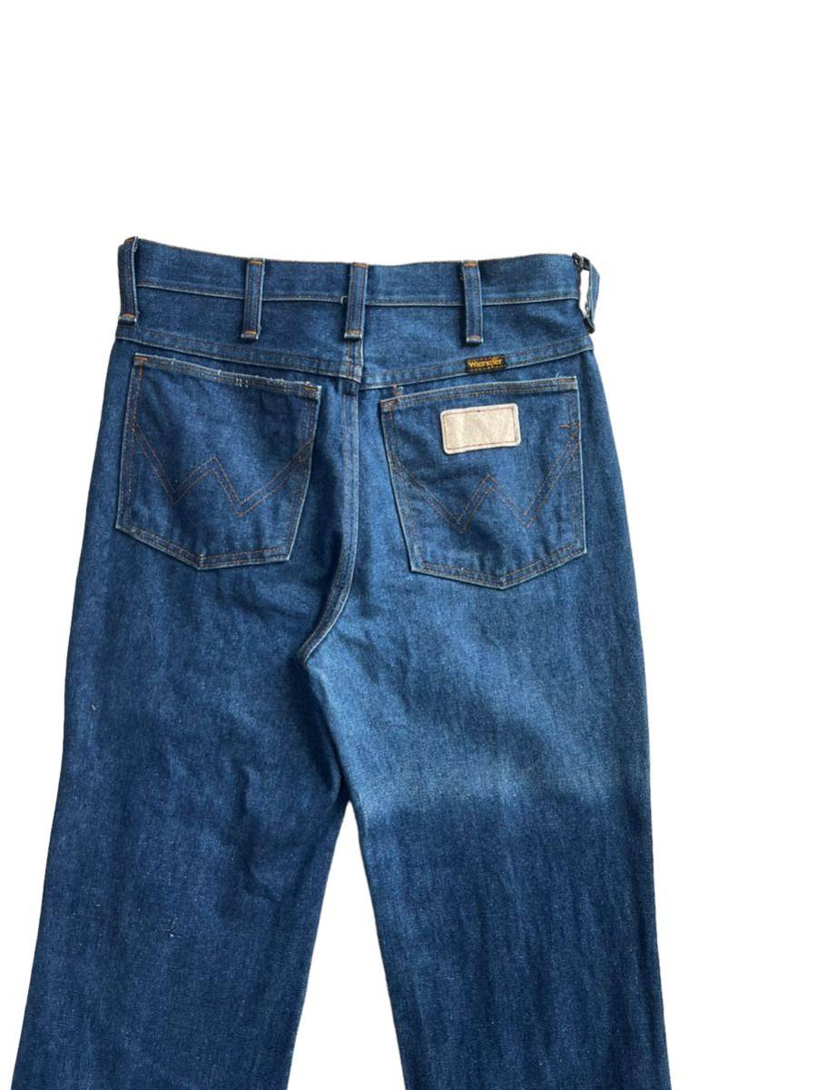 【1970s】Wrangler ビンテージ 黒タグ ラングラー フレアデニム パンツ Scovilジップ USA製 古着 ヒッピー