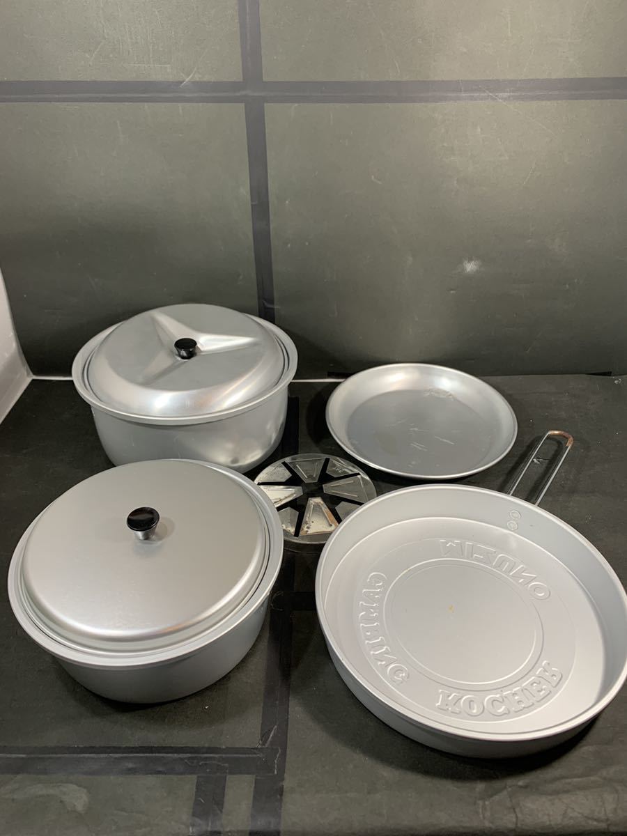 中古 MIZUNO CAMPING KOCHER ミズノ キャンピング クッカー コッヘル アウトドア キャンプ 調理 食器 鍋の画像1