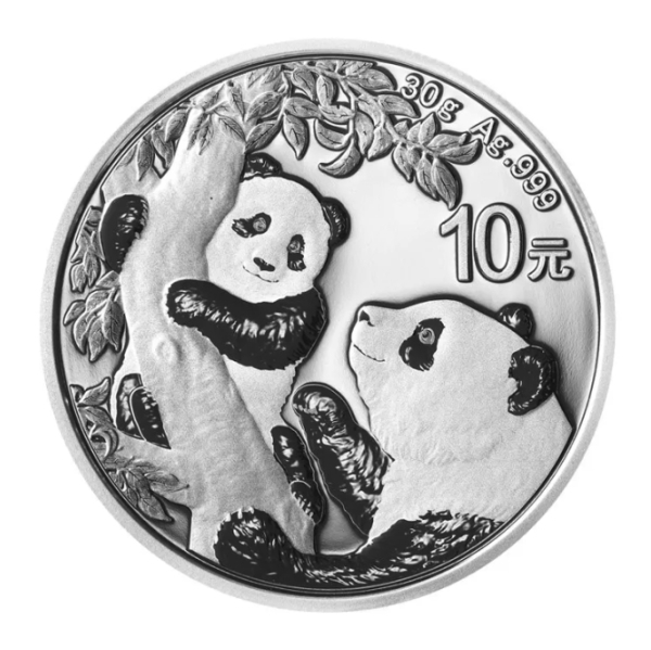 ●中国　2021年　パンダ10元銀貨　1オンス
