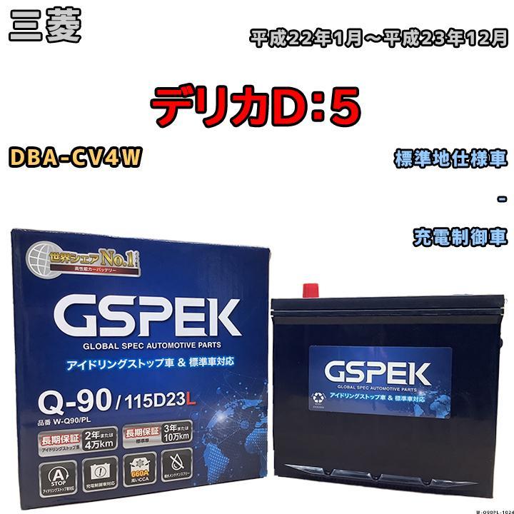 バッテリー デルコア GSPEK 三菱 デリカＤ ５ DBA-CV4W - Q-90