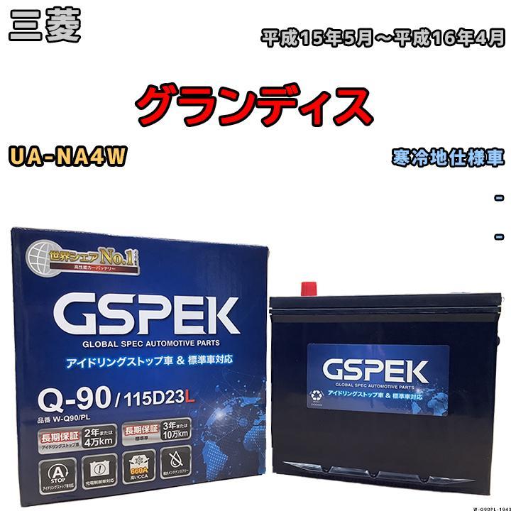 バッテリー デルコア GSPEK 三菱 グランディス UA-NA4W - Q-90