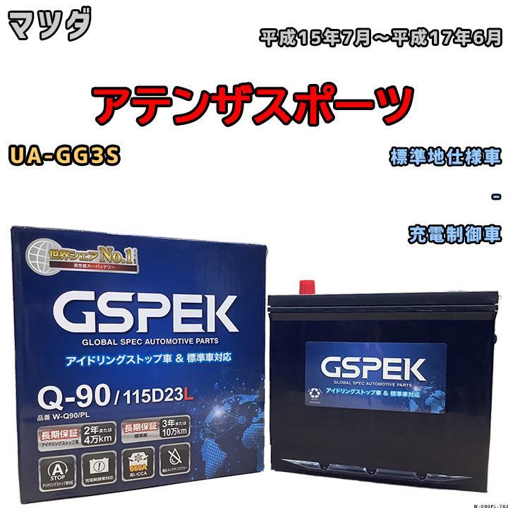 バッテリー デルコア GSPEK マツダ アテンザスポーツ UA-GG3S - Q-90_画像1