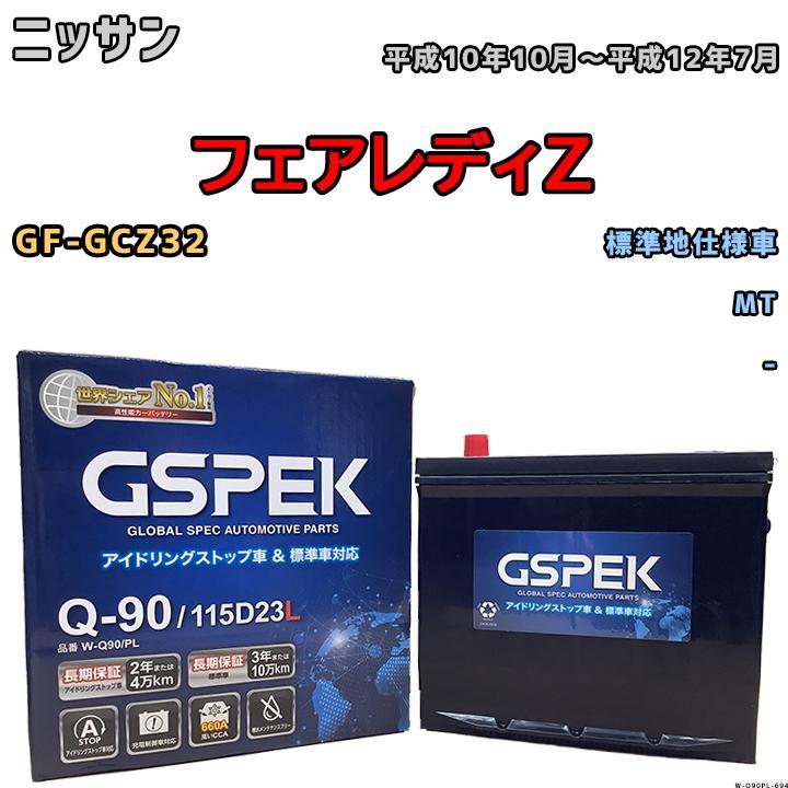 バッテリー デルコア GSPEK ニッサン フェアレディＺ GF-GCZ32 MT Q-90