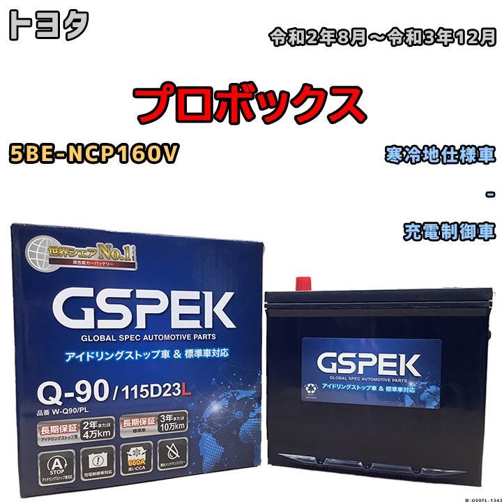 バッテリー デルコア GSPEK トヨタ プロボックス 5BE-NCP160V - Q-90_画像1