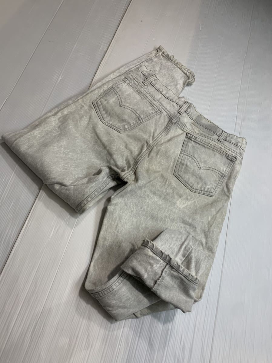 80's ヴィンテージ USA製　Levi's リーバイス　550 ケミカルウォッシュ　ブラックデニム　ブラックジーンズ　W34L32 約85cm 黒　1980_画像10