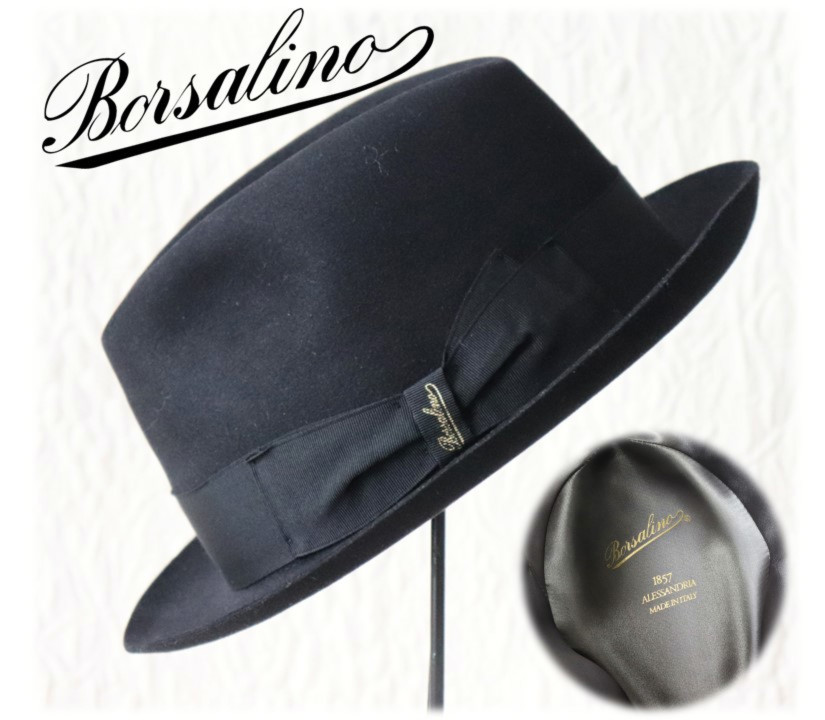 新品タグ付き【Borsalino ボルサリーノ 】上質ウール フェルトハット