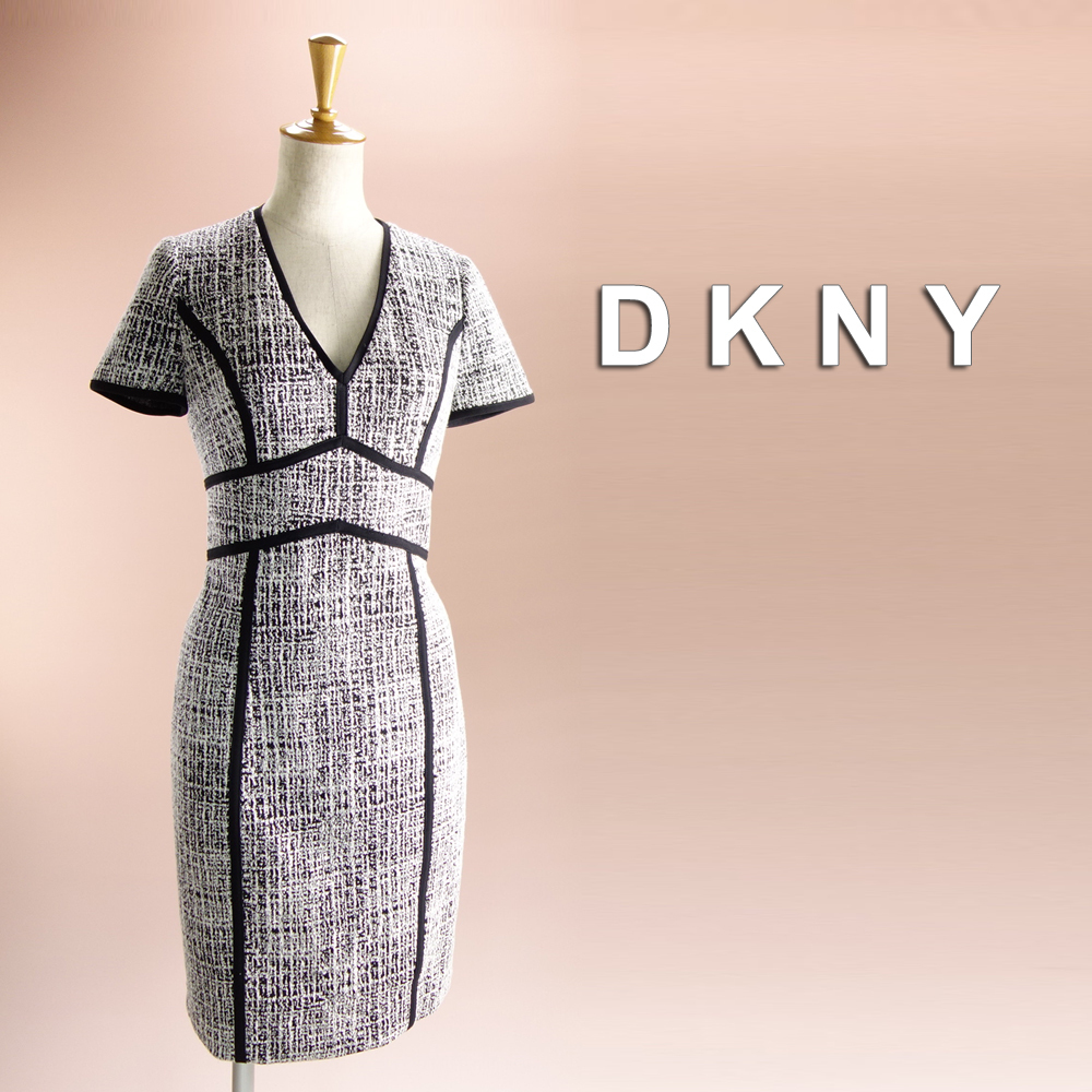 気質アップ】 ダナキャラン 6/11号 DKNY 新品 白 華47E1409 発表会