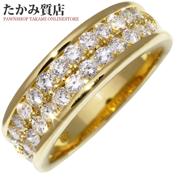 クリアランス公式店 豪華！大きめサイズ k18 ダイヤリング 0.80ct 6.81