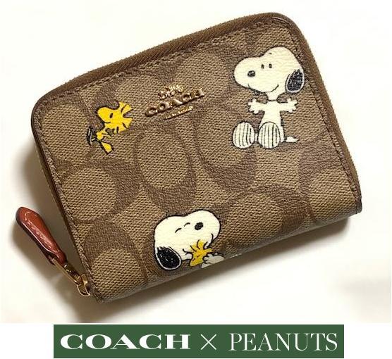 完売 可愛い COACH コーチ ピーナッツ コラボ シグネチャー スヌーピー