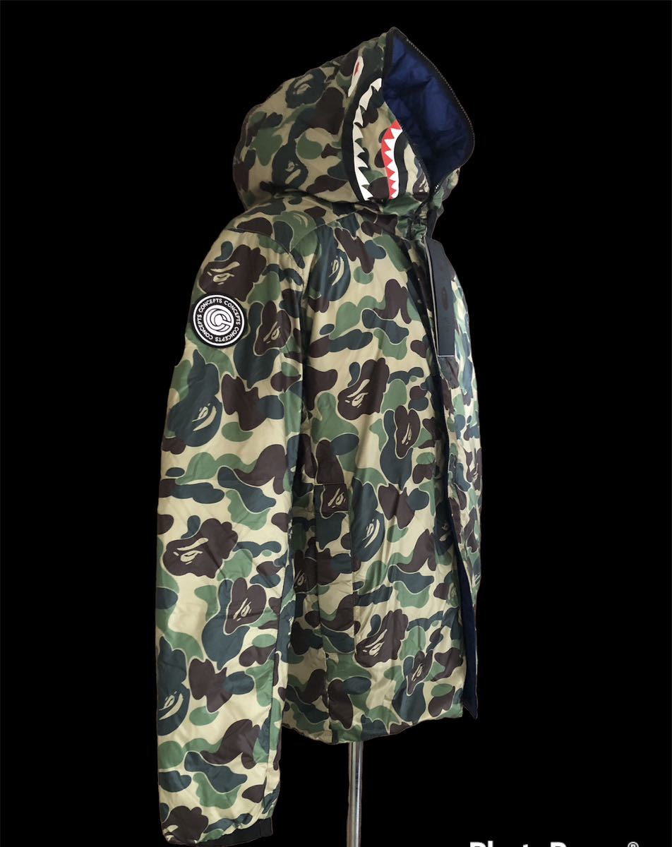 送料無料 即決 未使用 A Bathing Ape X Canada goose X Concepts アベイシングエイプ カナダグース リバーシブル  ダウンジャケットXL｜PayPayフリマ