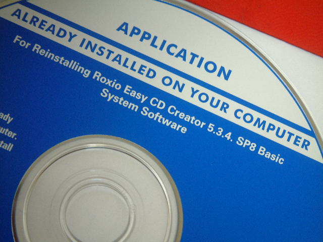 送料最安 120円 CDD22：デル Roxio Easy CD Creator 5.3.4.SP8 Basic System Software　再インストール用 DELL P/N T0408 Rev.A00_画像1