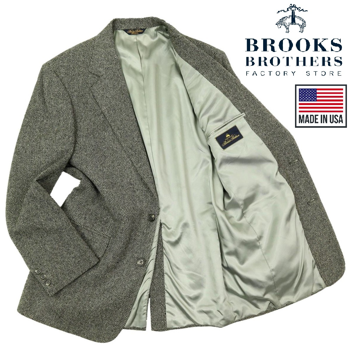 超美品 ブルックスブラザーズ BROTHERS 【B1823】【美品】【USA製