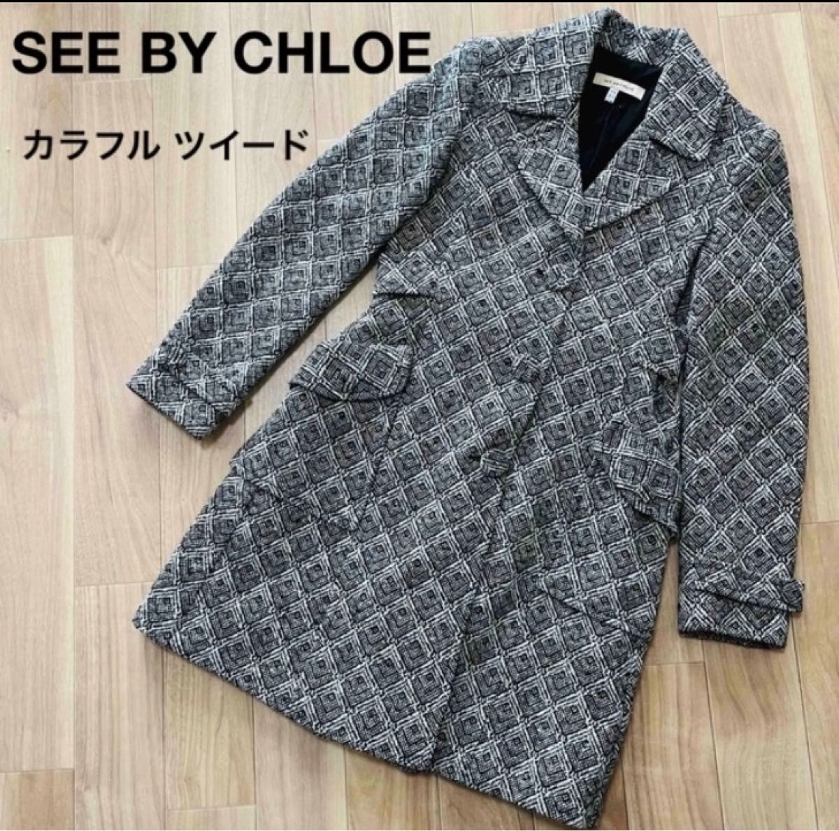 お値下げ CHLOE クロエ グレー チェスターコート 2025人気の お値下げ チェスターコート グレー クロエ CHLOE