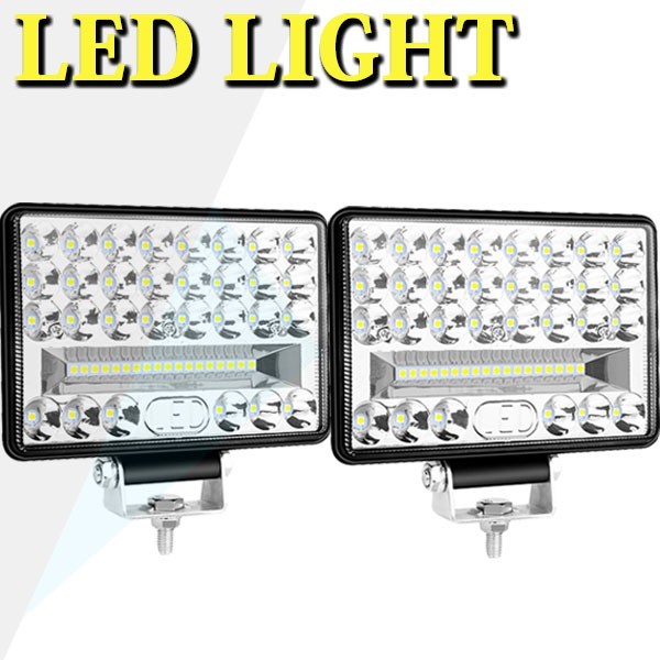  включая доставку.. прожекторное освещение грузовик 12V/24V LED рабочее освещение рабочее освещение 6 дюймовый 144W 6500K SUV 6C-144W сельско-хозяйственная техника 2 шт передний освещение лампа строительная машина парковка 