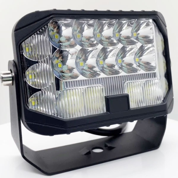 送料込..LED ワークライト 作業灯 屋外 船舶 3M-81W 2個 三面発光 広角 5モードタイプ 5インチ トラック ホワイト イエロー 12V-24V_画像9