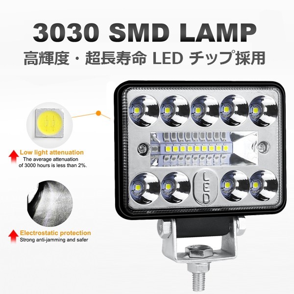  including carriage.. 6500K agricultural machinery floodlight front lighting light lighting construction machinery truck SUV 3C-54W 12V/24V 2 piece 54W working light LED working light 3 -inch white 