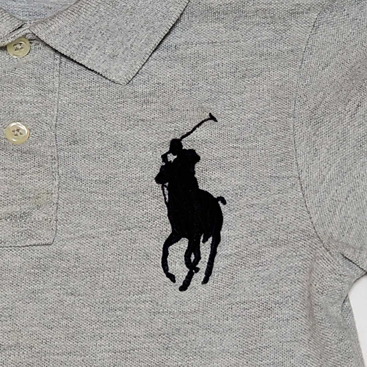 POLO RALPH LAUREN ラルフローレン グレー長袖ポロシャツ サイズ6(約120サイズ相当)