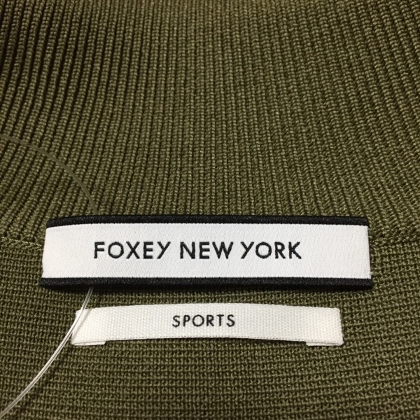 フォクシーニューヨーク FOXEY NEW YORK サイズ38 M - カーキ×白