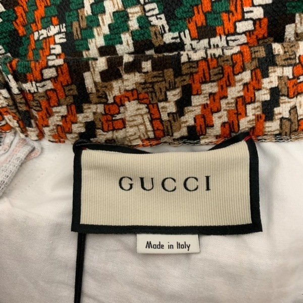グッチ GUCCI ハーフパンツ サイズ48 M 623159 - オレンジ×アイボリー