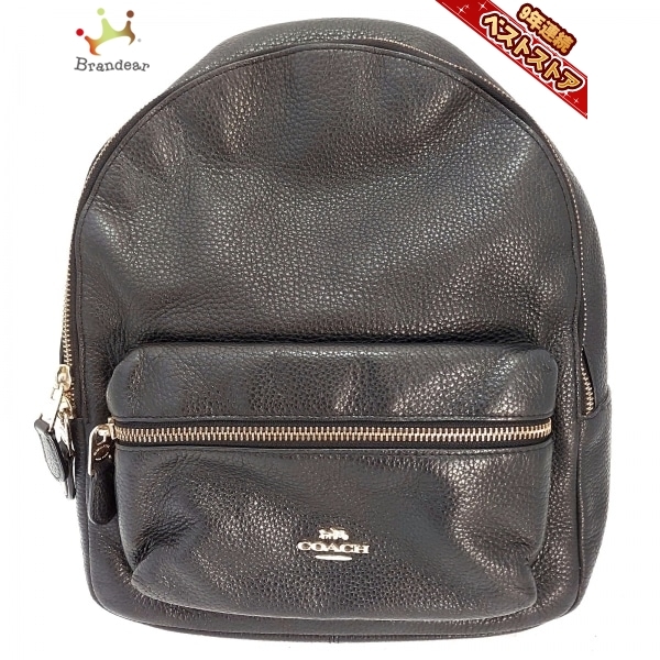 想像を超えての コーチ COACH バッグ 黒×ゴールド レザー×金属素材
