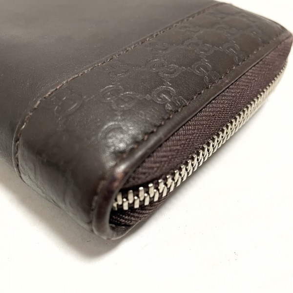 グッチ GUCCI 長財布 307993 マイクログッチシマ レザー ダーク