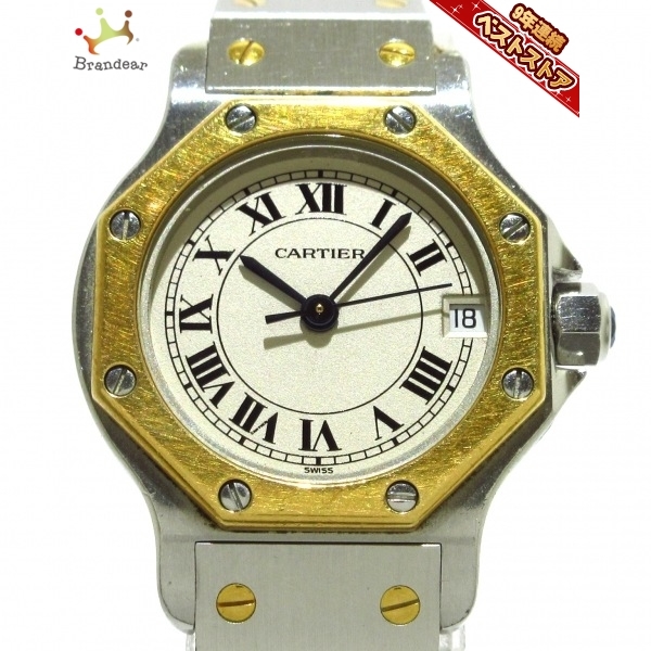 カルティエ Cartier(カルティエ) 腕時計 サントスオクタゴン 187903 レディース アイボリー ふつうに