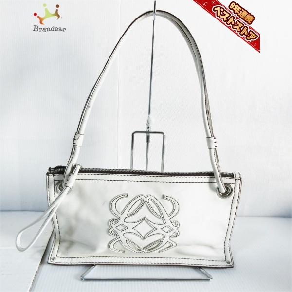 ヤフオク! - ロエベ LOEWE ショルダーバッグ - レザー 白 バッ...