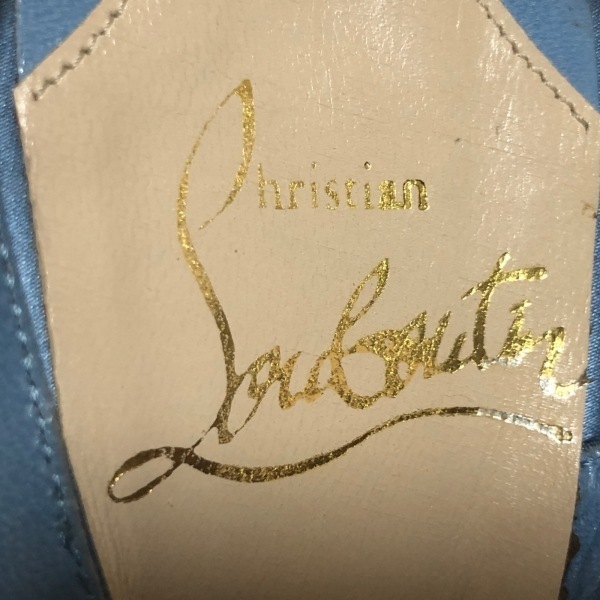 クリスチャンルブタン CHRISTIAN LOUBOUTIN サンダル 35 - サテン ライトブルー レディース ラインストーン 靴_画像5