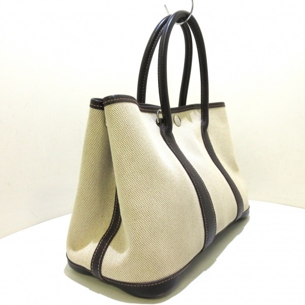 エルメス HERMES トートバッグ シルバー金具 トワルアッシュ×レザー