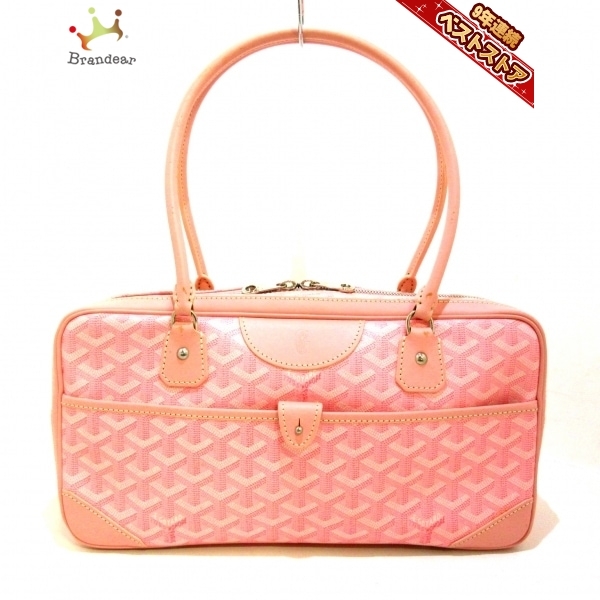 ゴヤール GOYARD ハンドバッグ サンマルタン レザー ピンク×白 バッグ