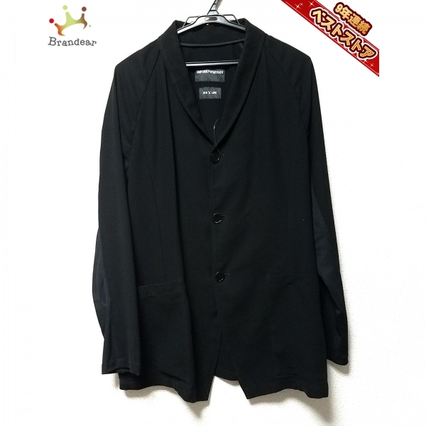 『3年保証』 エンポリオアルマーニ EMPORIOARMANI サイズ52 L - 黒 メンズ 長袖/春/夏 ジャケット ジャケット、上着 『3年保証』 エンポリオアルマーニ EMPORIOARMANI サイズ52 L - 黒 メンズ 長袖/春/夏 ジャケット ジャケット、上着
