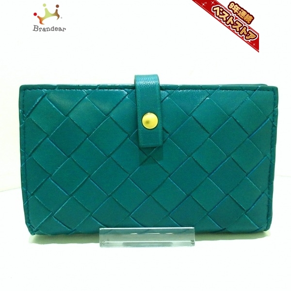 日本限定 ボッテガヴェネタ BOTTEGA VENETA 2つ折り財布 P01692178g マキシイントレチャート レザー ブルーグリーン 財布 その他 日本限定 ボッテガヴェネタ BOTTEGA VENETA 2つ折り財布 P01692178g マキシイントレチャート レザー ブルーグリーン 財布 その他