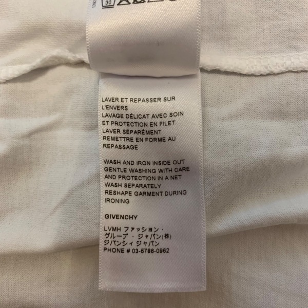 ジバンシー GIVENCHY 半袖Tシャツ サイズXXS XS 白×黒 メンズ 22SS
