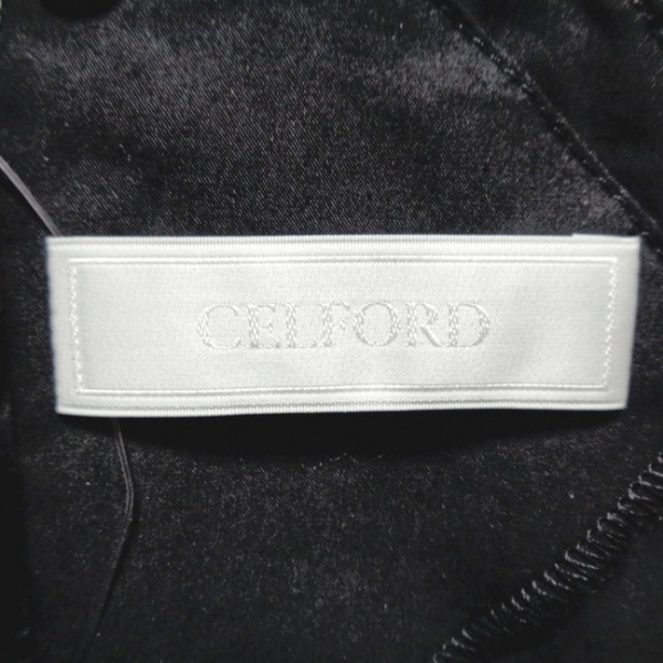 セルフォード CELFORD サイズ36 S - 黒 レディース クルーネック/半袖/ロング/刺繍 ワンピース_画像3