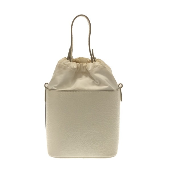 メゾンマルジェラ Maison Margiela トートバッグ S61WG0035 5AC バケットバッグ レザー×化学繊維 白 レディース バッグ_画像3
