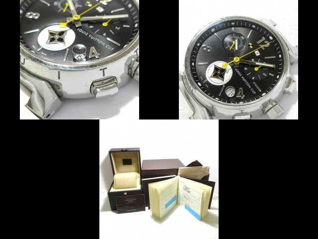 LOUIS VUITTON(ヴィトン) 腕時計 タンブール ラブリーカップ GM Q11BG メンズ SS/クロノグラフ/ラバーベルト 黒_画像10