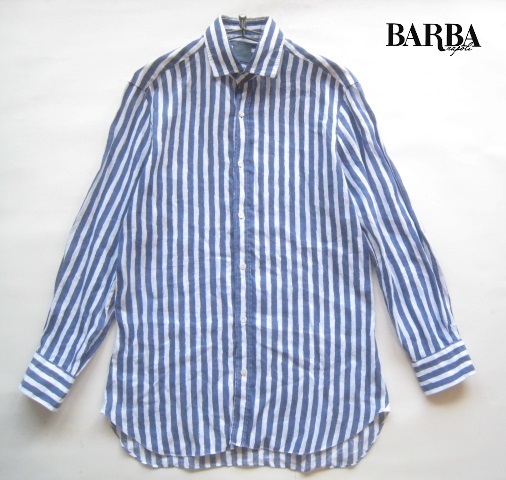 BARBA バルバ イタリア製 リネン 長袖シャツ 麻 fkip.unmul.ac.id