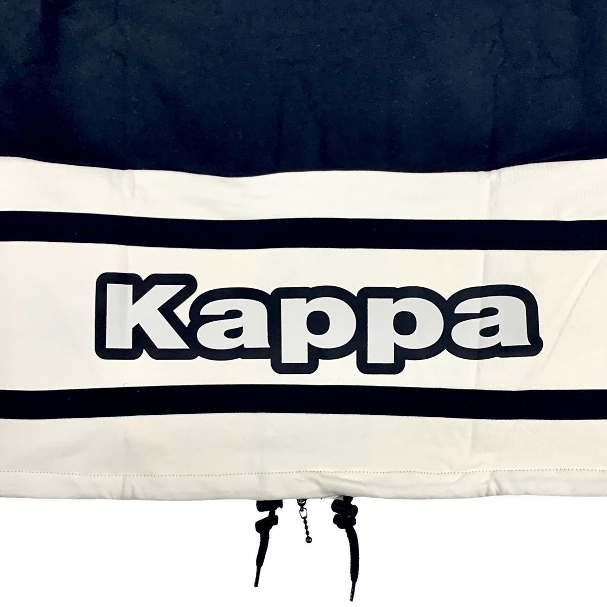 新品 Kappa KONTROLL カッパ コントロール フードBANDA バンダ イタリア スポーツ バック ロゴ ジップアップ パーカー ブラック ホワイト M_画像10