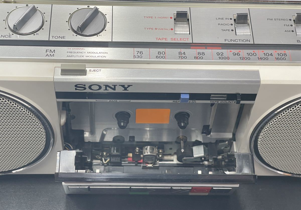 【SONY】CFS-F10 ラジカセ vintage RAGIO CASSETTE RECORDER ソニー ラジオ カセットレコーダー レトロ  希少品 美品 外箱付 作動確認済