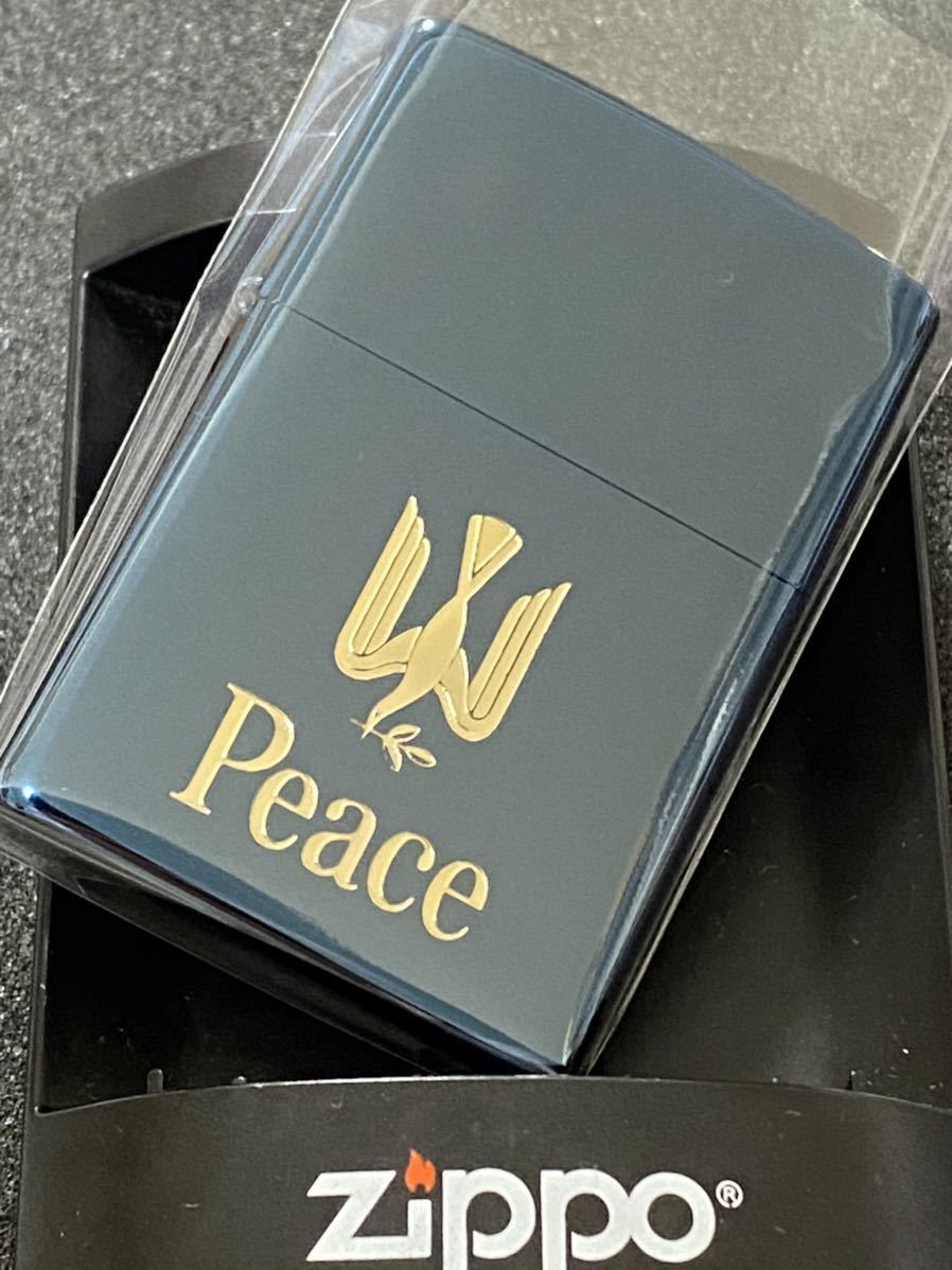 zippo ピース ブルーチタン ヴィンテージ 限定品 希少モデル 1999年製 Peace ゴールド刻印 ゴールドインナー 1999年製_画像1