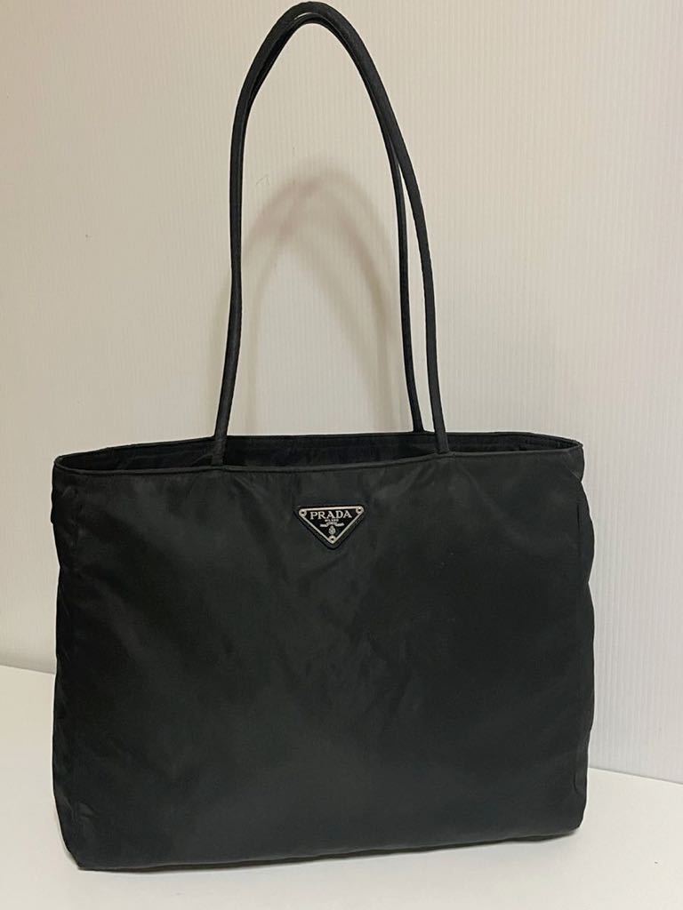 T 154 良品 プラダ PRADA ナイロントート 三角ロゴ ショルダーバック