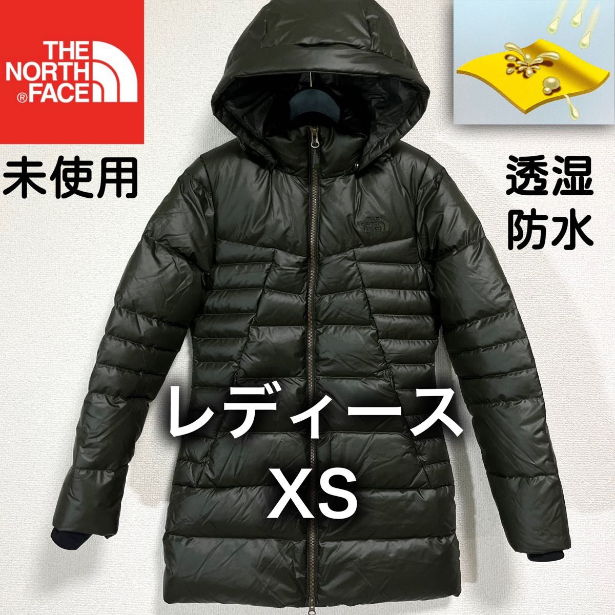 新品特価! 人気 ノースフェイス ダウンコート レディースXS フード着脱可能 透湿防水 THE NORTH FACE ロゴ刺繍