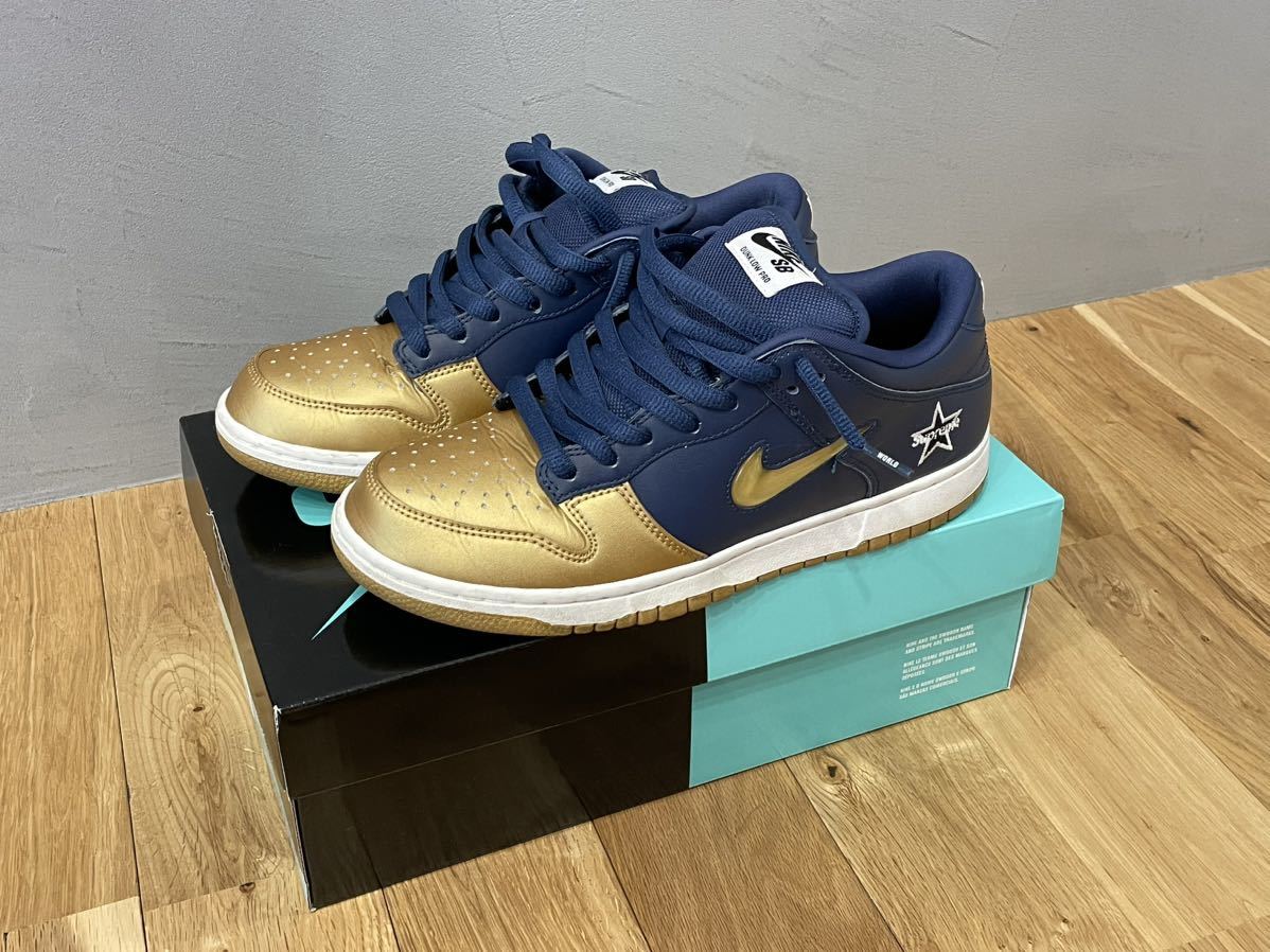 ピンク・ブルー Supreme Nike SB Dunk Low 25.5cm - スニーカー