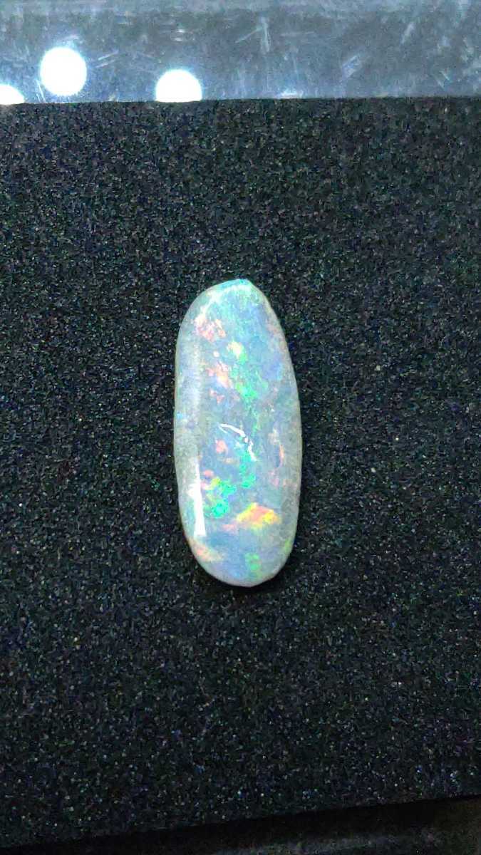 No.501 オパールルース 2.26ct 7.4x18.0mm 天然石 蛋白石 イリデッセンス 遊色効果 シリカ球 10月の誕生石