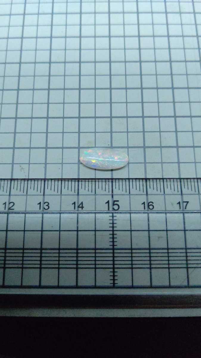 No.506 opal loose 1.58ct 6.7x14.6mm natural stone . white stone ilite sense . color effect silica lamp 10 month. birthstone 