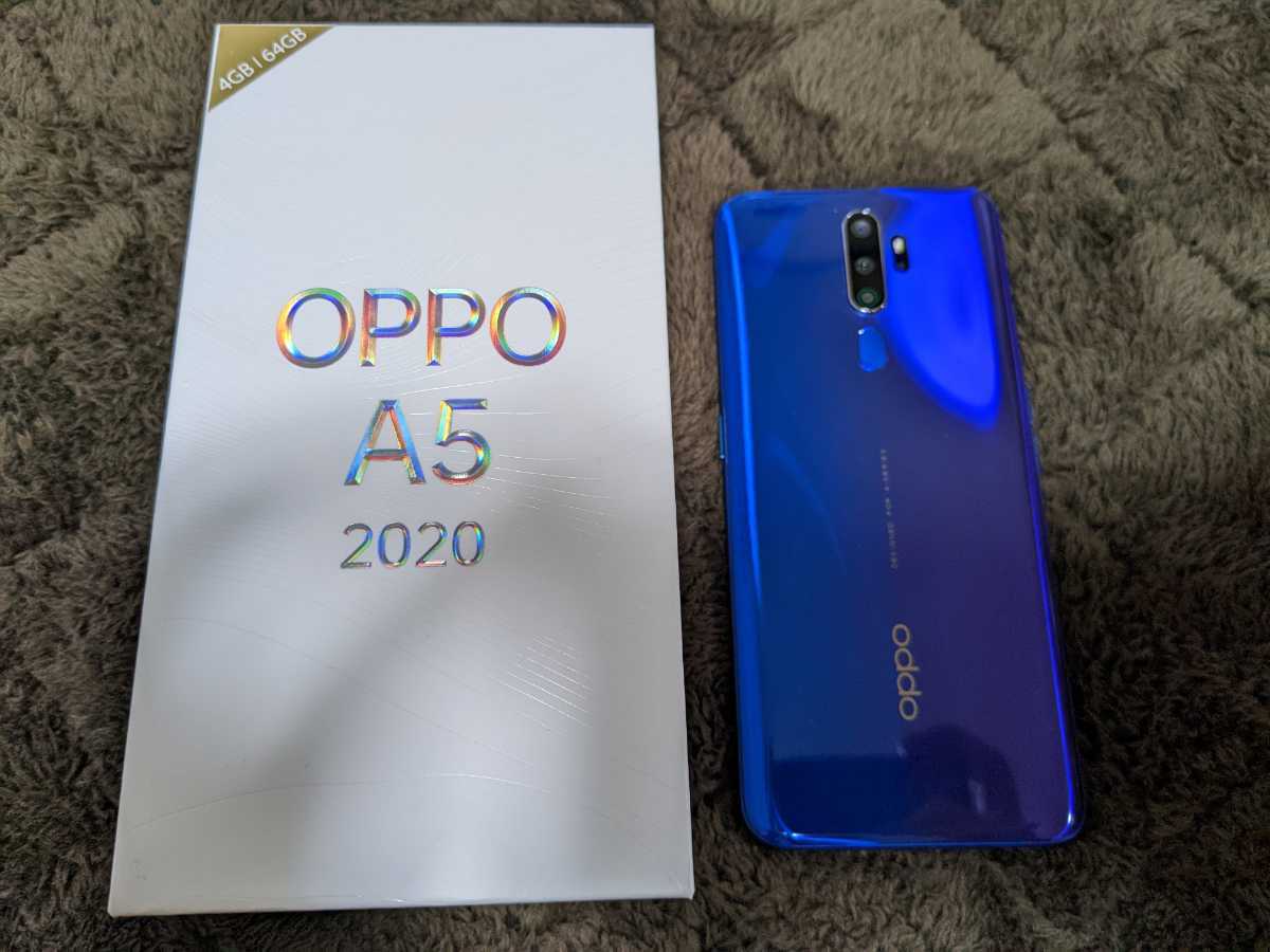 国内版 SIMフリー 楽天モバイル版 OPPO A5 2020 Blue 4GB 64GB(Android 