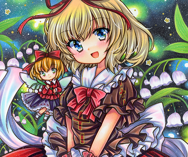 【即日発送】 メディスン 原画 同人 手描きイラスト 東方project 中色紙 手描きイラスト